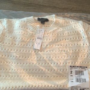 Open weave ballon sleeve sweater in cream 🤍